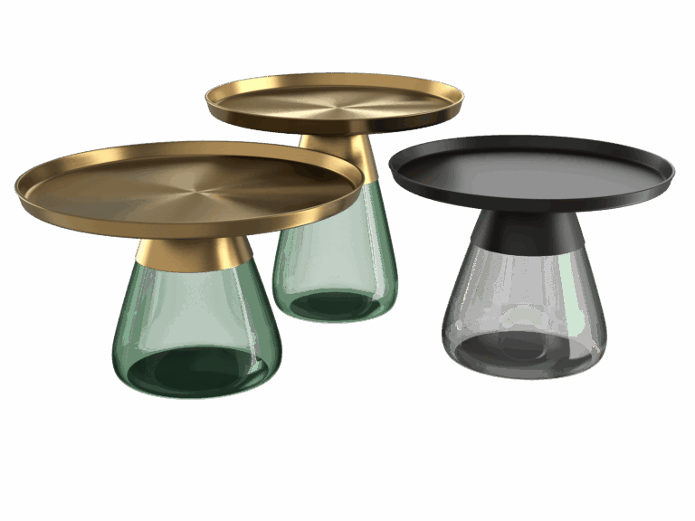 3 tables basses couleurs drop