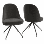 CHAISE MIAMI TWILL Assise Pivotante-anthracite-2