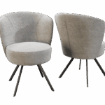 CHAISE PRAGUE TWILL Assise Pivotante-beige-2