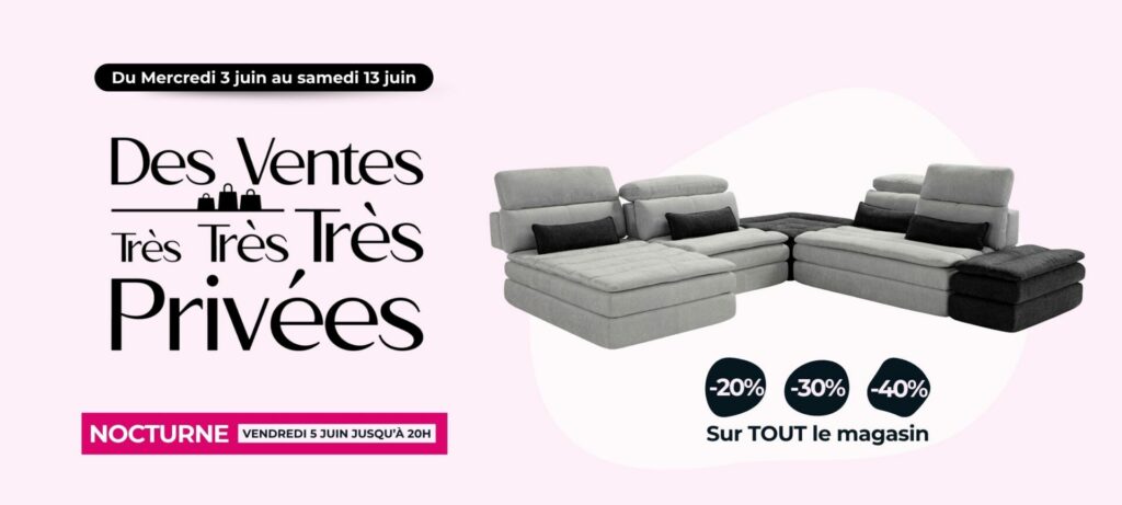 Ventes très privées-Du Mercredi 3 au samedi 13 juin